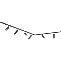 QAZQA Modern railsysteem met 6 spots donkerbrons 1-fase - Slimline Uzzy