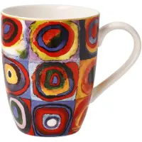 Goebel - Wassily Kandinsky | Koffie / Thee Mok Vierkanten | Beker - porselein - 400ml - 2 stuks