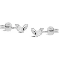 Karma Oorknoppen Zirkonia Leaf Iris Zilver