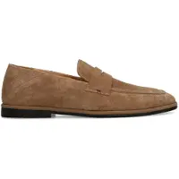 Manfield Taupe suède loafers | Maat 43