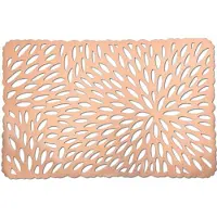 Zeller tafel Placemats - 4x - glanzend koper - rechthoekig - 29 x 44 cm - onderleggers