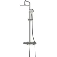 Maxaro Radius Regendouche Opbouw | Zwart metaal 20 cm Regendouche Thermostatisch