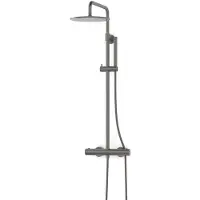 Maxaro Radius Regendouche Opbouw | Zwart metaal 25 cm Regendouche Thermostatisch