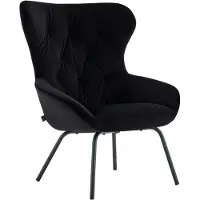 Notio Living Sierra-Fauteuil in fluweel zwart