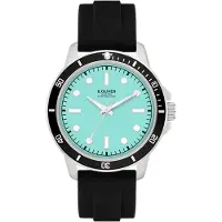 s.Oliver Analoog horloge turquoise / zwart / zilver
