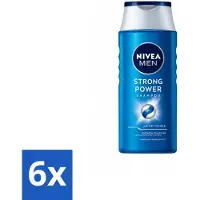 Nivea MEN – Shampoo – Strong Power – 250 ml - Voordeelverpakking - 6 stuks