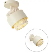 QAZQA Moderne beige spot met touw, draaibaar en kantelbaar - Kora