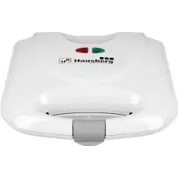 Hausberg HB-3510AB Sandwichmaker & Grill 750 W | Elektrische Tosti-IJzer Voor 2 Sandwiches | Antiaanbak & Compact Design – Wit
