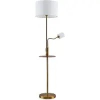 LINDBY Vloerlampe , Aovan, Brons / Oudmessing, Woonkamer, Metaal, Modern