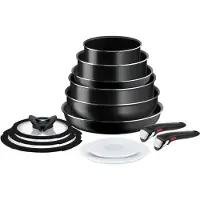 Tefal L1599243, Diverse set, zwart, aluminium, zwart, afneembaar, 16 cm