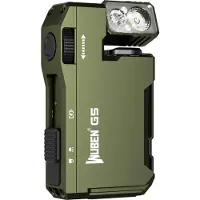 Wuben G5 Mini LED Zaklamp - Keychain EDC - 400 Lumen - RGB Light - 6 Modi - USB-C Oplaadbaar - IP68 Waterdicht - Army Green