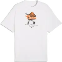Puma Junior Varsity I relaxed basketbal-T-shirt voor Heren, Wit, Maat XXL