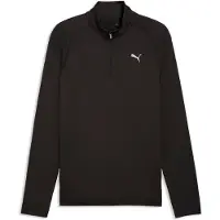 Puma PWRTRAIN trainingsshirt met kwartrits voor Heren, Zwart, Maat M