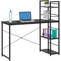 Springos Bureau – Werkbureau – Computer Bureau – Bureautafel – 100 x 50 x 76 cm – 50 Kg - industriële - Zwart