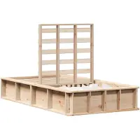 vidaXL Bedframe Wasbruin 75 x 190 cm Massief grenenhout