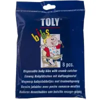 Toly Wegwerp Slabbetjes - Met Kruimelopvang - 8 Stuks