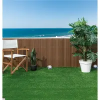 Intergard Tuinscherm tuinafscheiding balkonscherm kunststof PVC bruin 1x5m