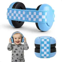 Qwali Gehoorbescherming baby en kinderen - Koptelefoon - Premium oorbeschermers - Dempt harde geluiden - Hoofd - Baby oorkappen 0-3 jaar - Veiligheid peuter en kind - Blauw