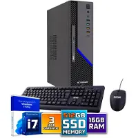Screenon Ultra SFF i7 Office PC - Business Office Computer | 16 GB RAM | 512GB SSD M.2 | DVD±RW | Windows 11 Pro | WiFi-Bluetooth | Inclusief Muis & Toetsenbord