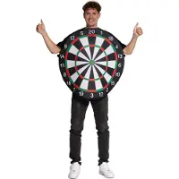 Partychimp Dartbord Verkleedpak Grappig Kostuum Unisex Kostuum Carnavalskleding Carnaval kostuum verkleedkleding Volwassenen - Polyester - Veelkleurig - Unisex - One size