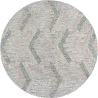 Muratap Uni binnen en buiten rond vloerkleed solid outdoor laagpolig tapijt beige- 150 cm rond