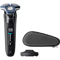 Philips SHAVER Series 7000 S7886/35 Elektrische scheerapparaat voor nat en droog scheren, Rotatief scheerapparaat, Zwart, SteelPrecision mesjes, LED, GroomTribe; Verbindt via Bluetooth, SH71