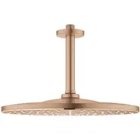 GROHE Hoofddoucheset Rainshower 310 Rond Plafond, Mono 9,5 L/M, Warm Sunset Geborsteld