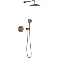 May Thermostatische Inbouw Doucheset - Wandarm - 3-standen Handdouche - Wandhouder - Geborsteld Mat Koper PVD - Messing - Kranen, Douchekranen, - Kranen, Douchekranen, Douchesets, Inbouw douchesets