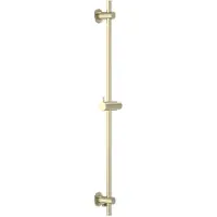 May Glijstang 90cm Met Geintegreerde Wateruitlaat - Geborsteld Mat Goud PVD - Messing - Kranen, Douchekranen, Douchestangen - 8718835667351 - Kranen, Douchekranen, Douchestangen