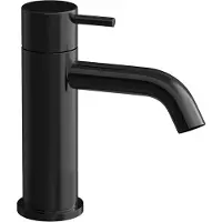 Hotbath Cobber CB003C Wastafelkraan - Gepolijst Zwart PVD - Zonder Waste - Messing - Kranen, Wastafelkranen, Opbouw Wastafelkranen - 8721122558935