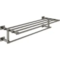 GROHE Handdoekhouder Essentials Cube 2 Armig Hard Graphite Geborsteld