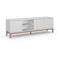 Notio Living Pelle-Tv-meubel - 3-deuren - Wit