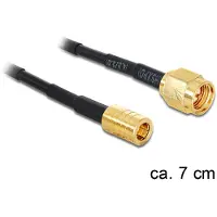 DeLOCK SMA (m) - SMB (m) kabel - RG174 - 50 Ohm / zwart - 0,07 meter