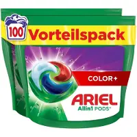 Ariel All-in-1 Wasmiddel Pods Color+ - 2 x 50 stuks - Krachtige Vlekverwijdering Vanaf de 1ste Wasbeurt