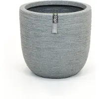 Capi Europe Bloempot Bol Rib Grijs Spikkels 43 41