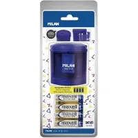 Milan Blister Pack Power Sharp Electric Pencil Sharpener Batteries Included Transparant Kinderen