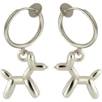 Charme Bijoux Klem Oorbellen-Balloon dog zilverkleur- geen gaatje-