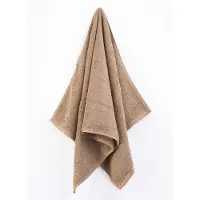 York Grote Badhanddoek 70x140cm Katoen Badstof Absorberend Tango Donker Beige