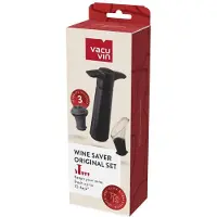 VacuVin Wine Saver 5-delige set zwart zwart Kunststof Opener