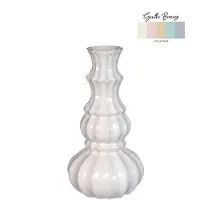 Ideas 4 Seasons Vaas Delphi Ø9xH16,9cm crème zand crème Keramiek Vaas