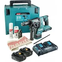 Makita DHR281PT2J, Boormachine met pistoolgreep, SDS Plus, Borstelloos, Zwart, Blauw, 5000 omw/min, 3,2 cm
