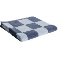 HAY Badlaken Check Organic Steel Blue (70 x 136 cm)