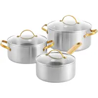 Greenpan Padova Reserve 3-ply Stainless Steel Kookpannenset 6-delig