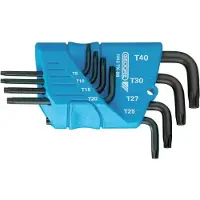 Gedore H 43 TX-88 Haakse schroevendraaierset T 9, T 10, T 15, T 20, T 25, T 27, T 30, T 40 8-delig