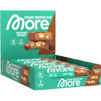 More Nutrition More Vegan Protein Bar | Hazelnut Nougat | Vegan eiwitreep | Geen toegevoegde suiker |