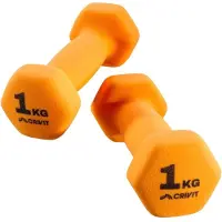 Crivit Dumbell set Halter set 2 stuks - 2x 1 kg - Oranje