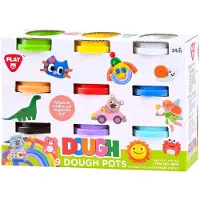 Playgo klei set kleurrijk speelgoed 9 kleuren - 9x56gram.