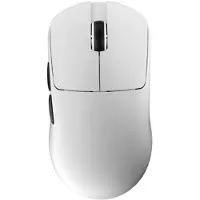 FGG MADLIONS MAD G - Lichtgewicht Gaming Muis - PAW 3395 Sensor - Huano Ice Berry Pink Switch - 1K Bedraad + 8K Draadloos - 250mAh - Wit