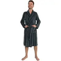 Outfitter Heren Ochtendjas 'Forest' - Coral Fleece - Overslag - Groen - Maat XL