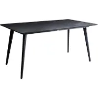 Beliani RODALLO - Tuintafel - Zwart marmer - 160 x 90 cm - Gesinterde steen